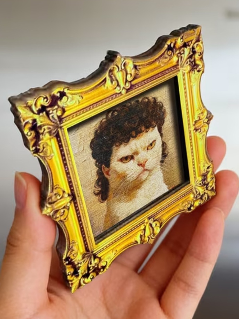 Funny Cat Magnet “The Cattamaro Special” Retro Mullet Fridge Magnet - Picture 4 of 6